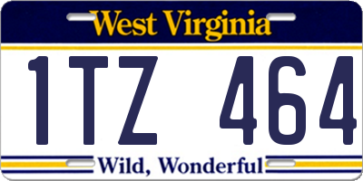 WV license plate 1TZ464