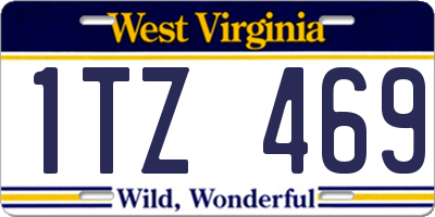 WV license plate 1TZ469