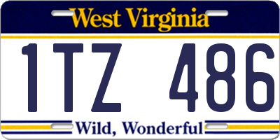 WV license plate 1TZ486