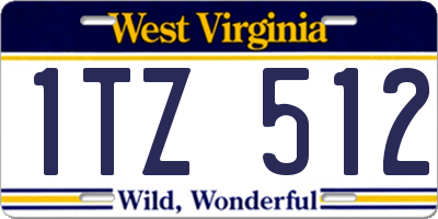 WV license plate 1TZ512