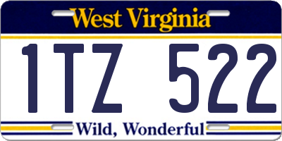 WV license plate 1TZ522