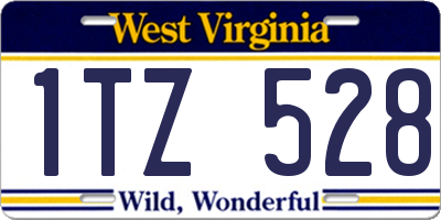 WV license plate 1TZ528