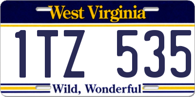 WV license plate 1TZ535