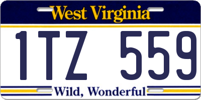 WV license plate 1TZ559