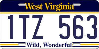 WV license plate 1TZ563