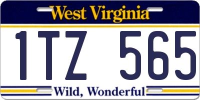 WV license plate 1TZ565