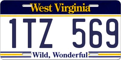 WV license plate 1TZ569