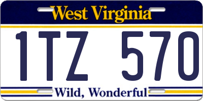 WV license plate 1TZ570