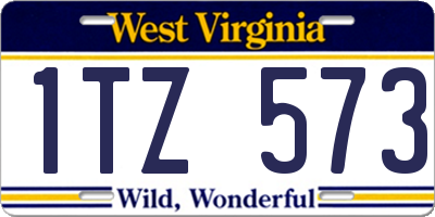 WV license plate 1TZ573