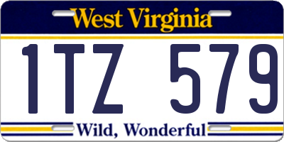 WV license plate 1TZ579