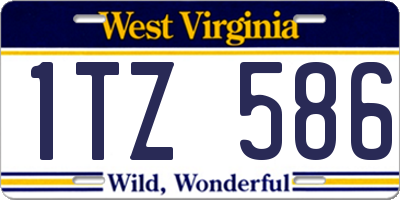 WV license plate 1TZ586