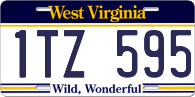 WV license plate 1TZ595