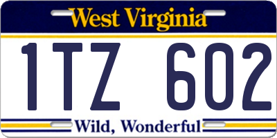 WV license plate 1TZ602