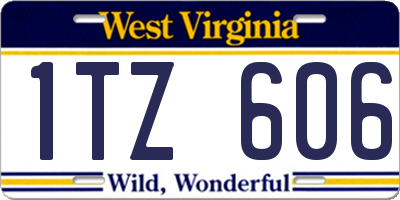 WV license plate 1TZ606