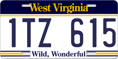 WV license plate 1TZ615