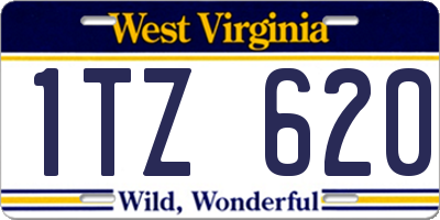 WV license plate 1TZ620