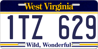 WV license plate 1TZ629