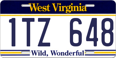 WV license plate 1TZ648