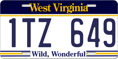 WV license plate 1TZ649