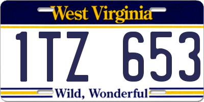 WV license plate 1TZ653