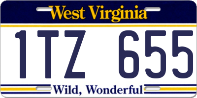WV license plate 1TZ655