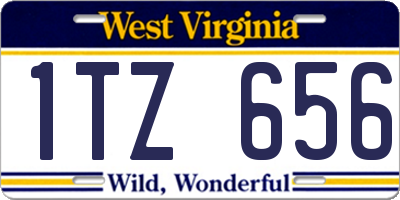 WV license plate 1TZ656