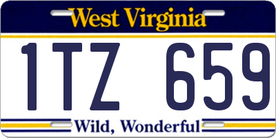 WV license plate 1TZ659