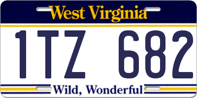 WV license plate 1TZ682