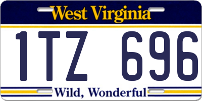WV license plate 1TZ696