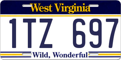 WV license plate 1TZ697