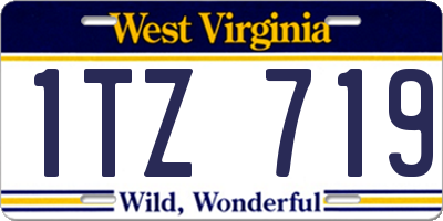 WV license plate 1TZ719