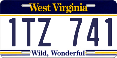 WV license plate 1TZ741