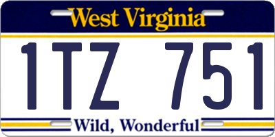 WV license plate 1TZ751