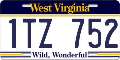 WV license plate 1TZ752