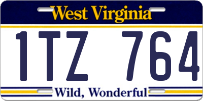 WV license plate 1TZ764