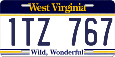 WV license plate 1TZ767