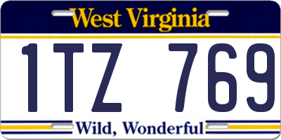 WV license plate 1TZ769