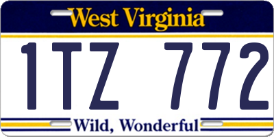 WV license plate 1TZ772