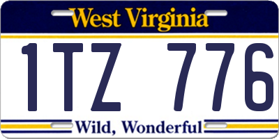 WV license plate 1TZ776