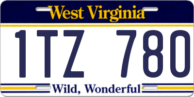 WV license plate 1TZ780