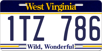 WV license plate 1TZ786