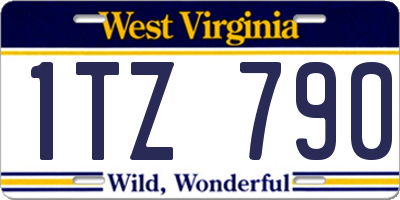 WV license plate 1TZ790