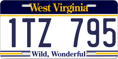 WV license plate 1TZ795