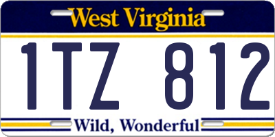 WV license plate 1TZ812