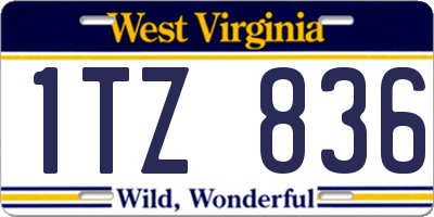WV license plate 1TZ836