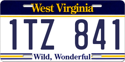 WV license plate 1TZ841