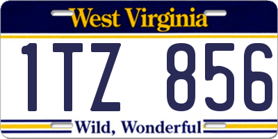 WV license plate 1TZ856