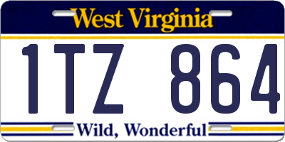 WV license plate 1TZ864