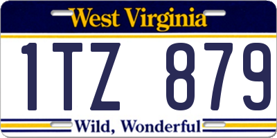 WV license plate 1TZ879