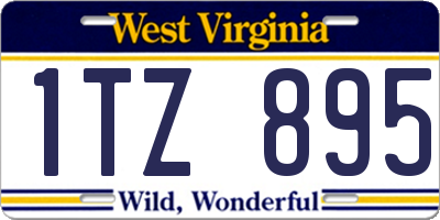 WV license plate 1TZ895